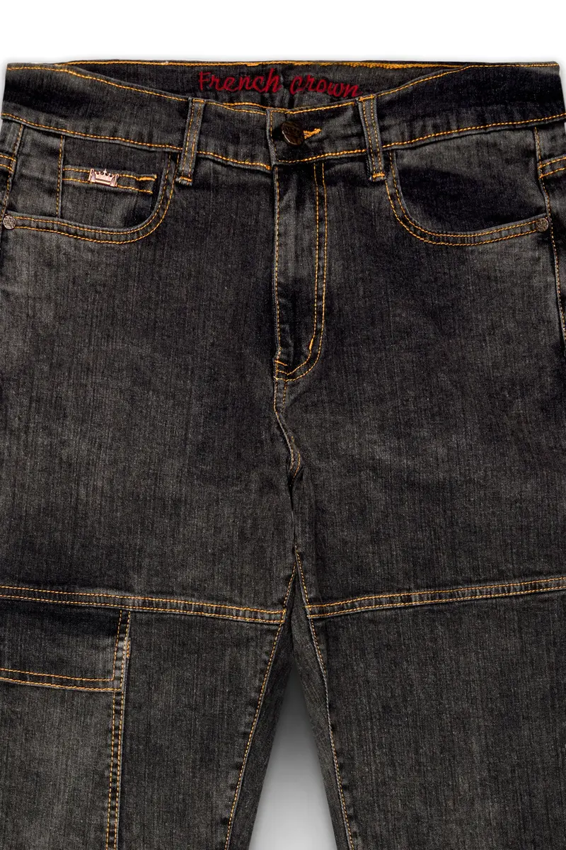 Brich Brown Rinse Washed Textured Stretchable Denim 4