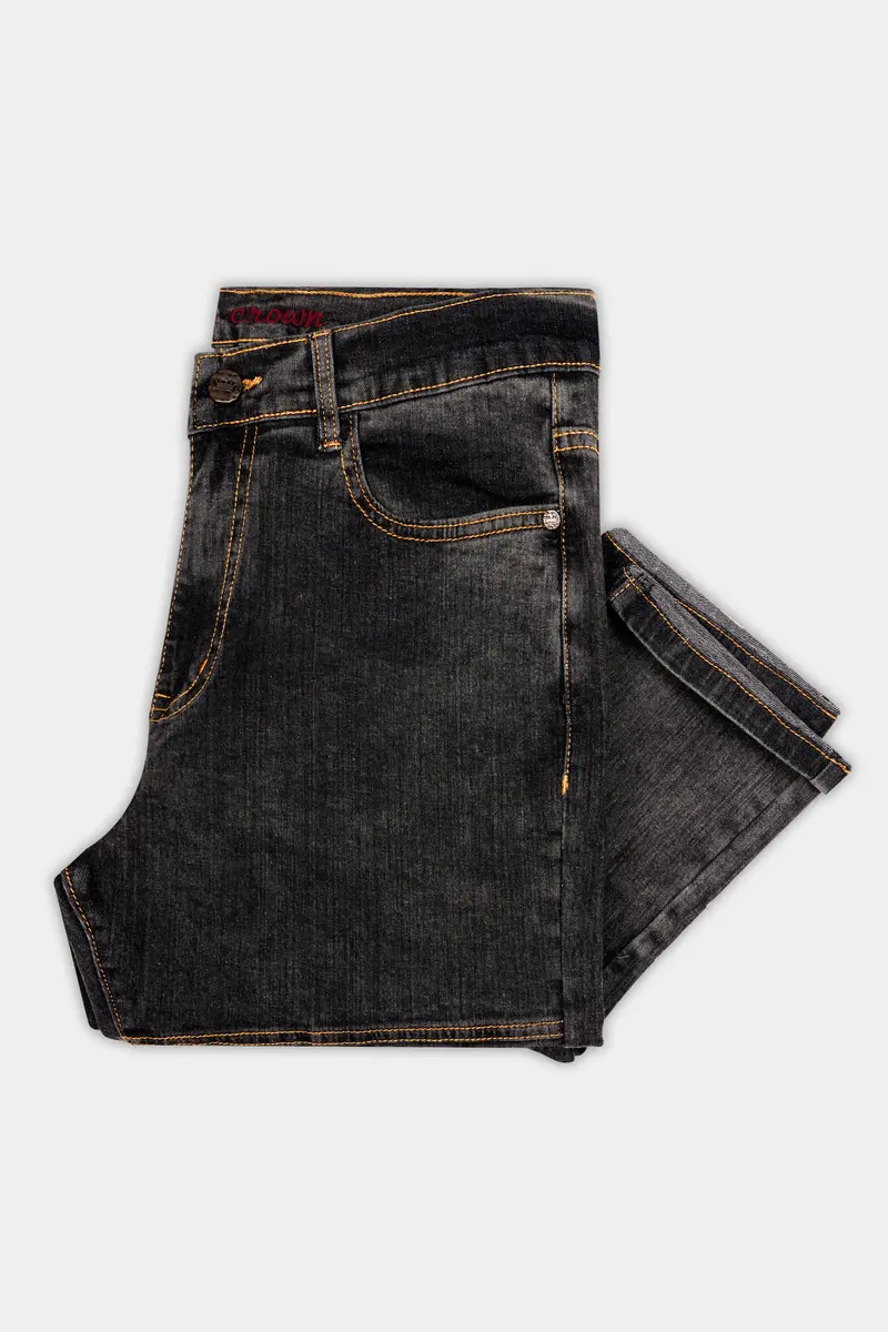 Brich Brown Rinse Washed Textured Stretchable Denim 5