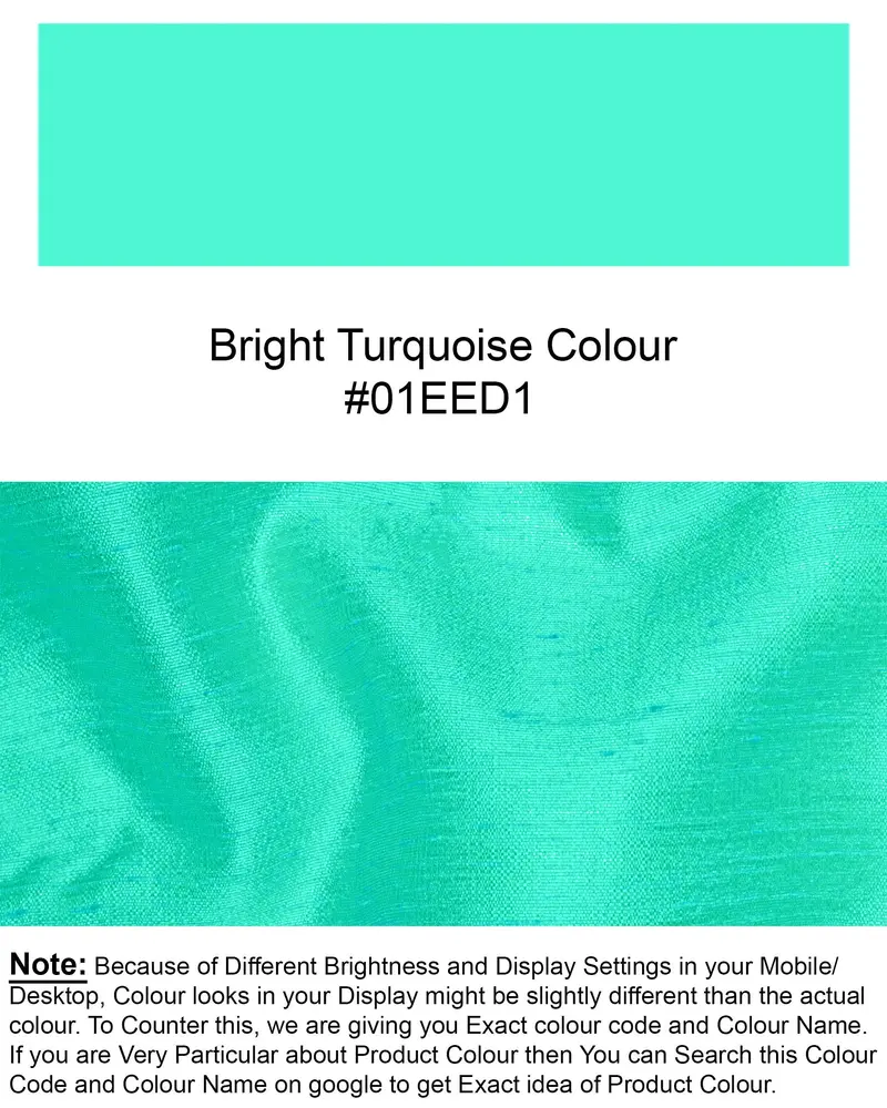 Bright Turquoise Textured Waistcoat 7