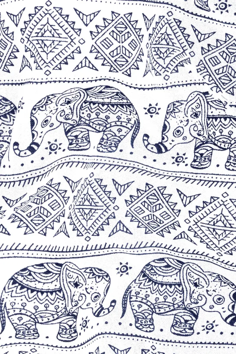 Bright White Ancient Art Printed Premium Tencel Kurta Shirt 3