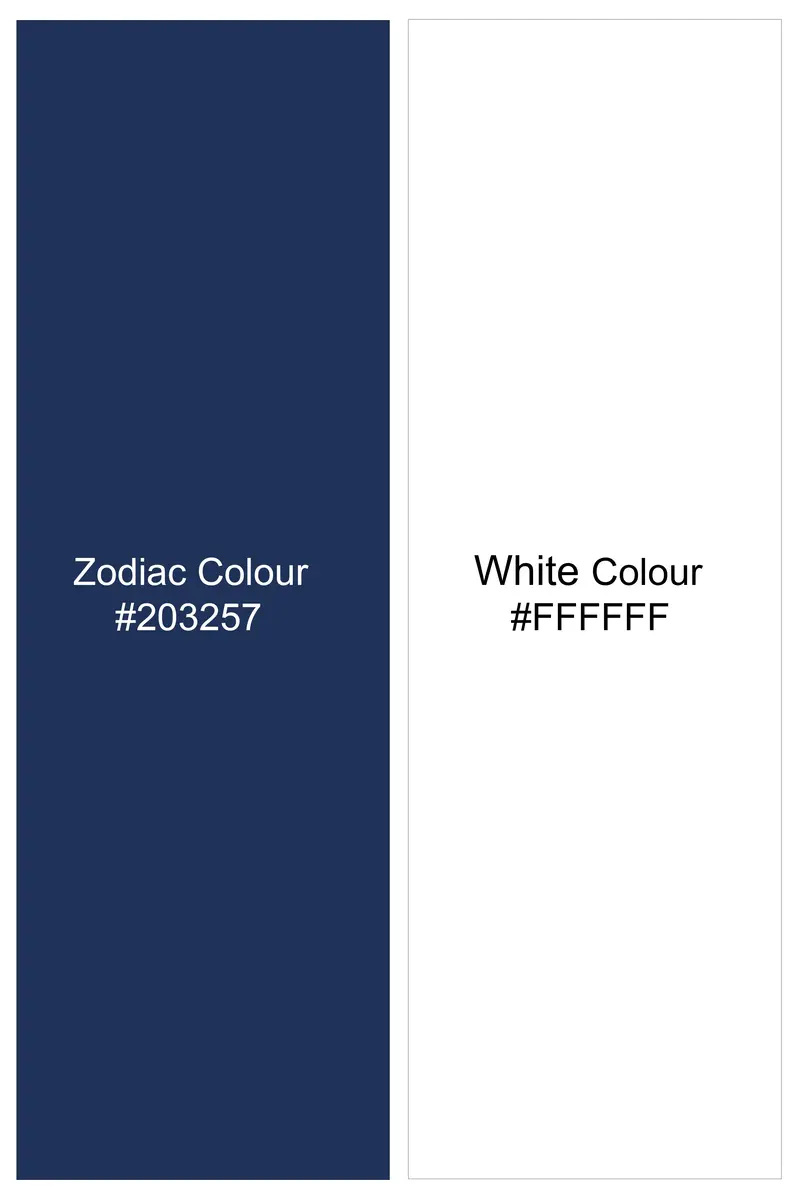Bright White And Blue Printed Super Soft Premium Cotton Shirt 8