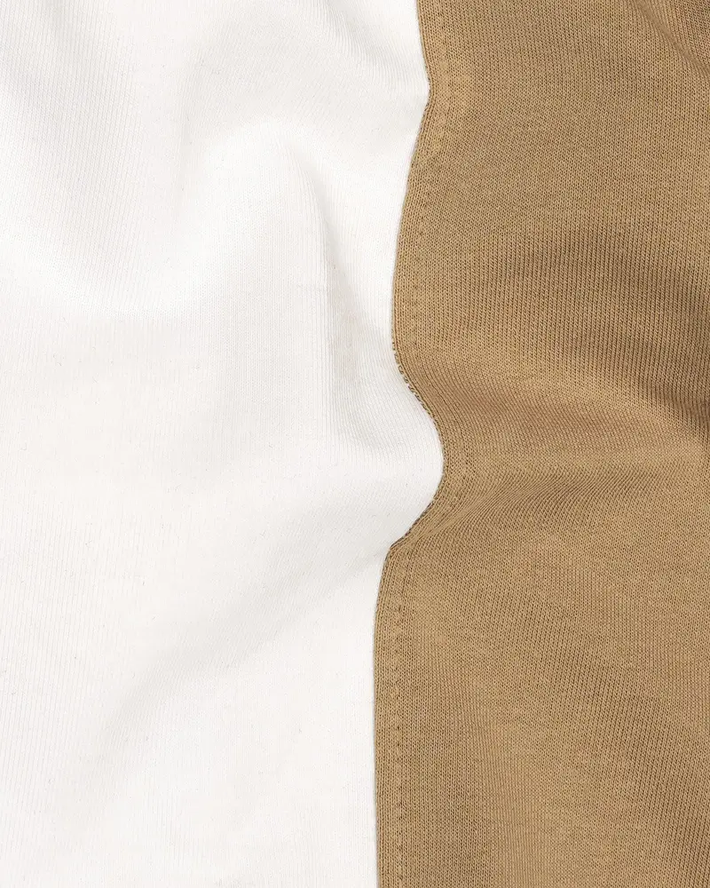 Bright White And Muesli Brown Sweatshirt 3