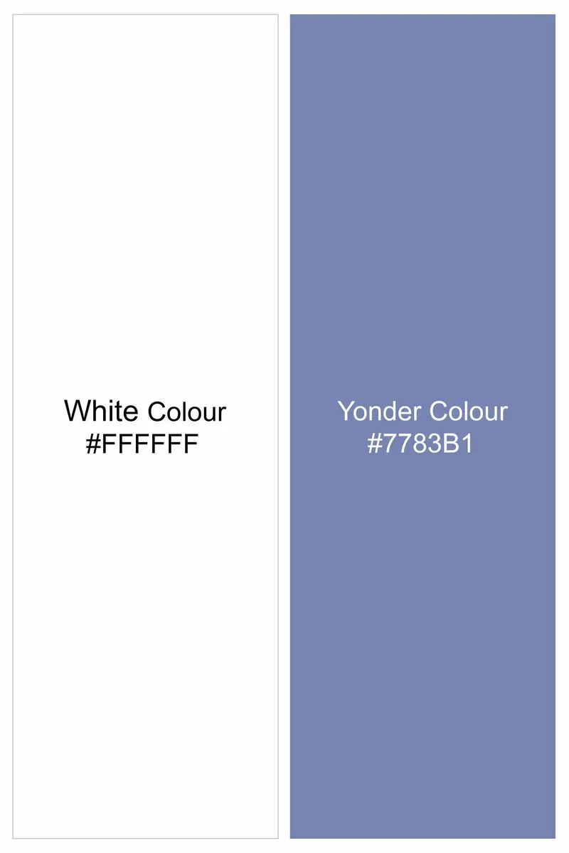 Bright White And Yonder Blue Pinstriped Premium Cotton Shirt 5