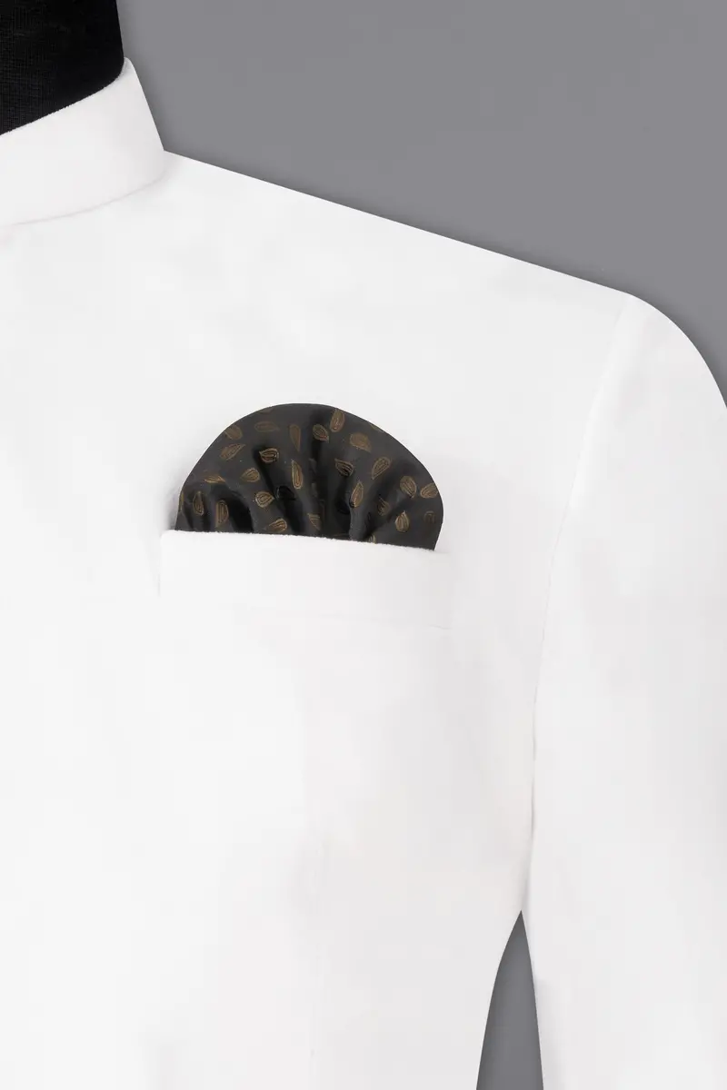 Bright White Bandhgala Velvet Blazer 6