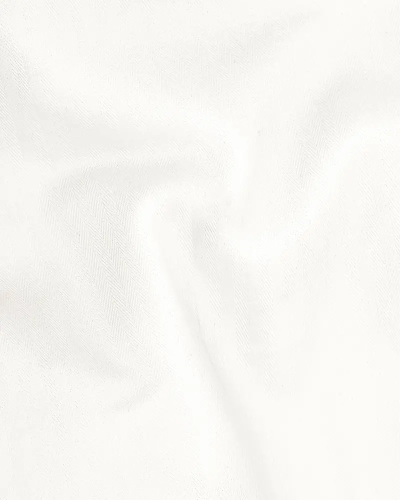 Bright White Cross Placket Bandhgala Premium Cotton Blazer 3