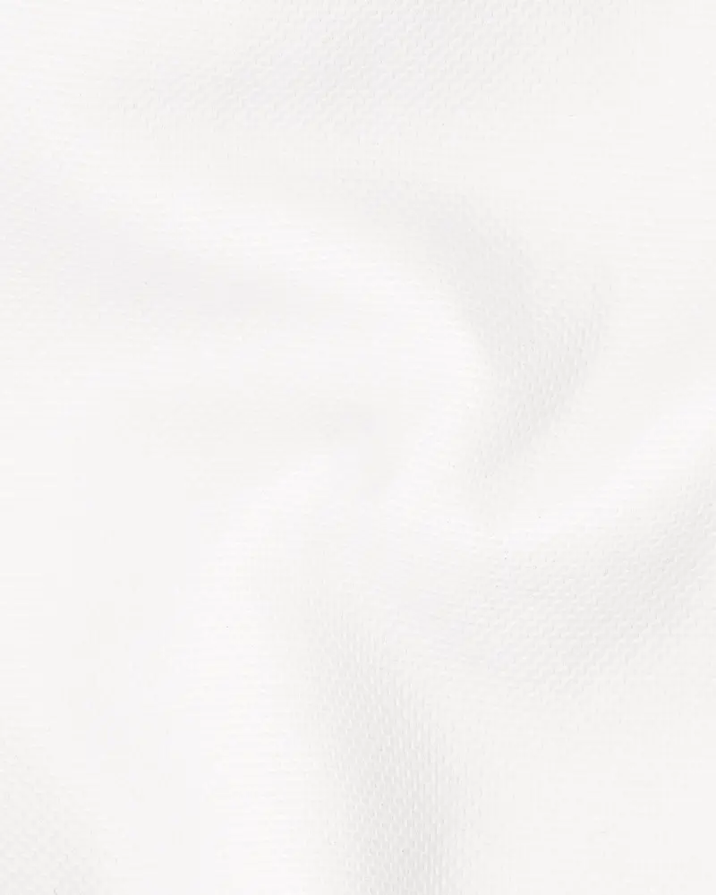 Bright White Cross Placket Premium Cotton Bandhgala Blazer 3