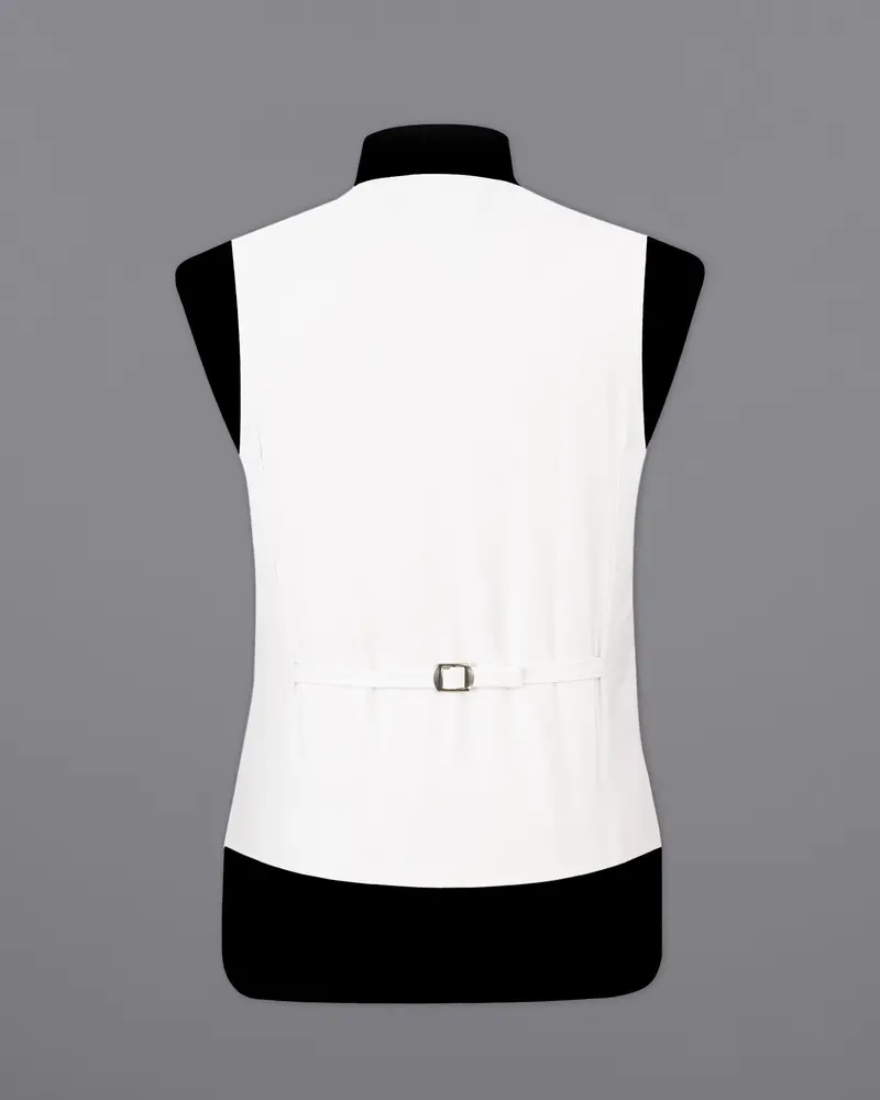 Bright White Designer Waistcoat 6