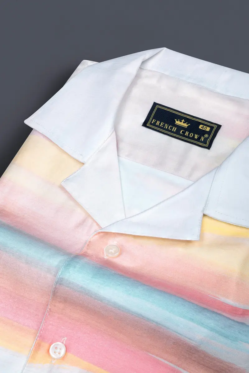 Bright White Digital Printed Super Soft Premium Cotton Shirt 4