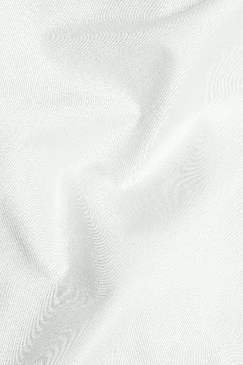 Bright White Dobby Textured Giza Cotton Shirt 2