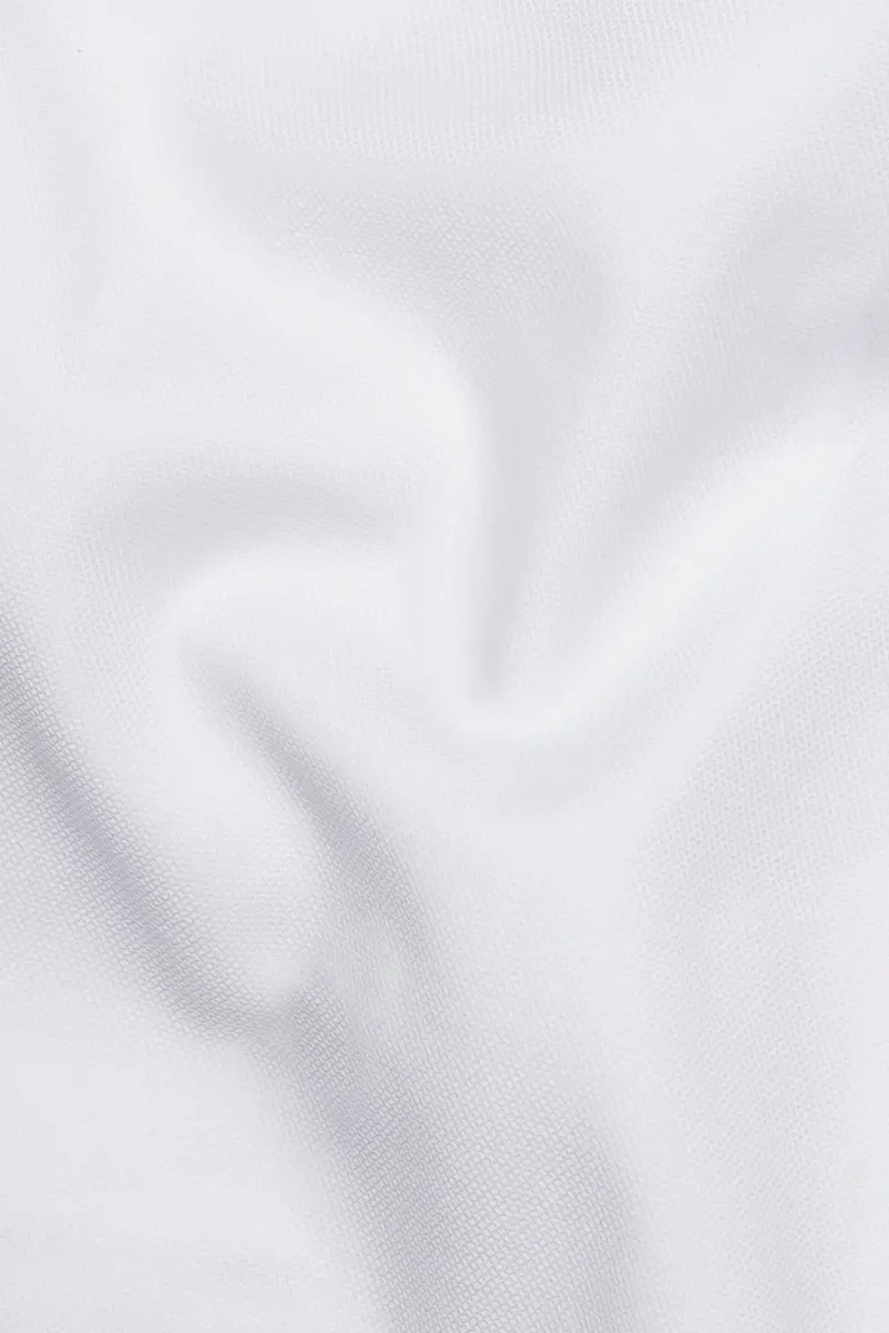 Bright White Dobby Textured Premium Cotton Shirt 3