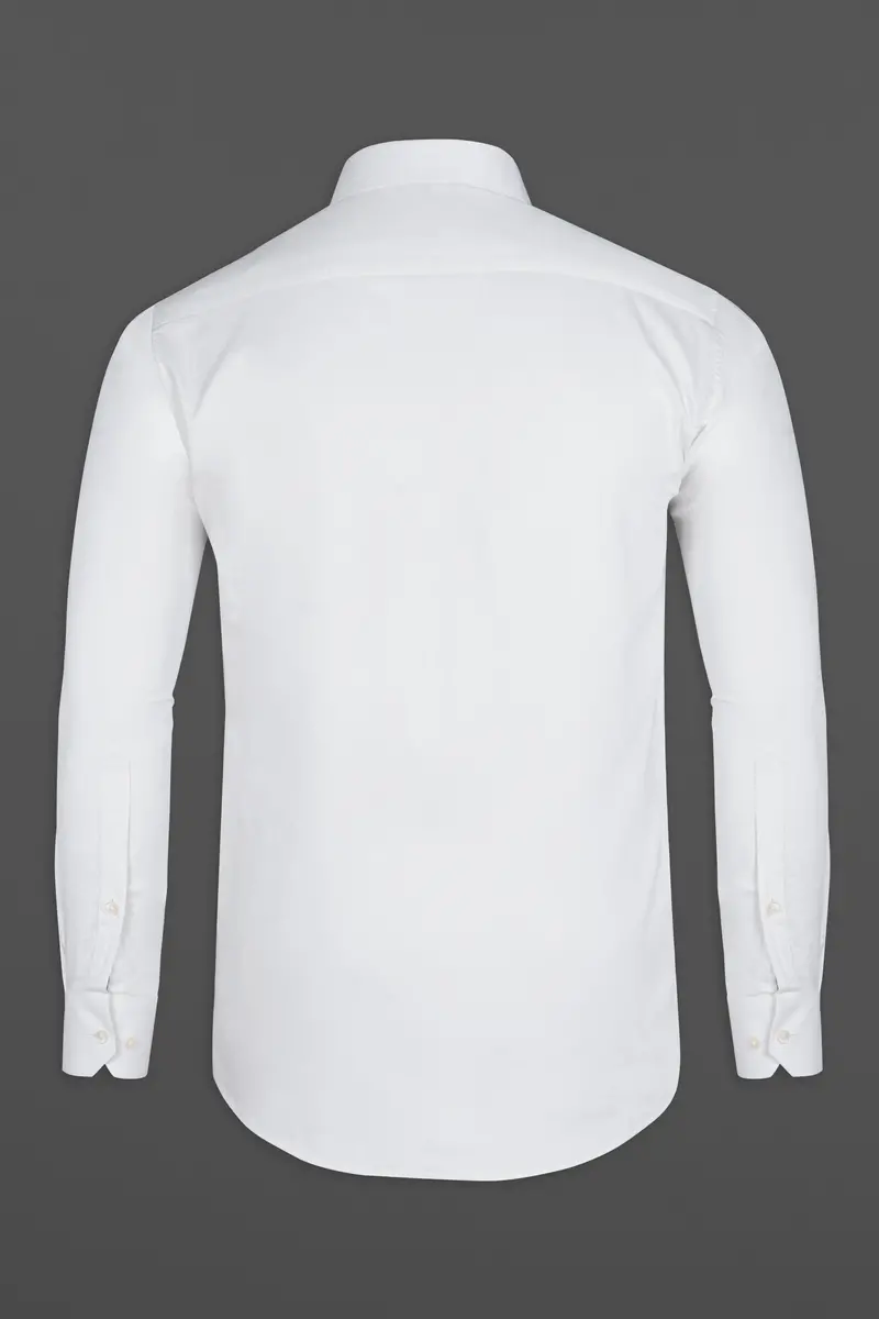 Bright White Dobby Textured Premium Cotton Shirt 6