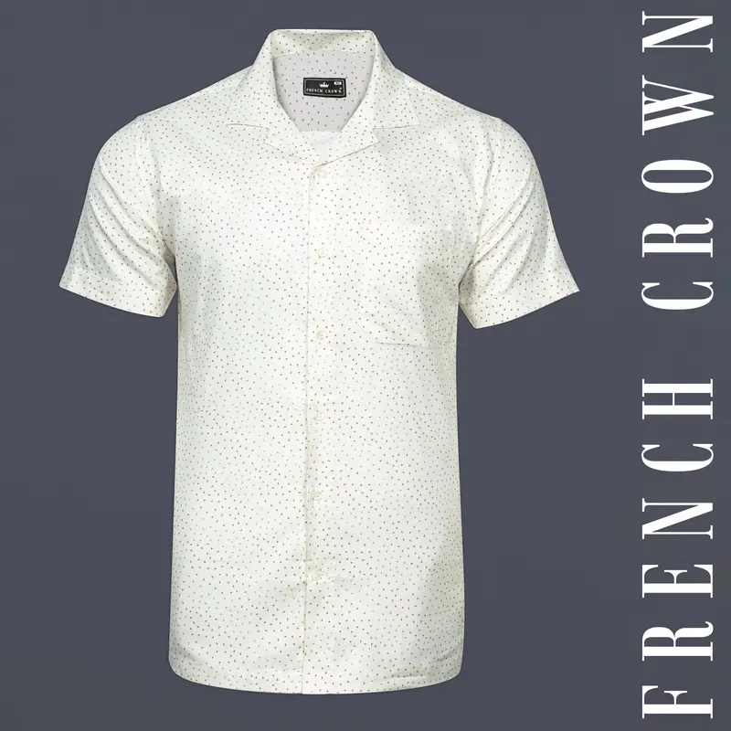 Bright White Dobby Textured Premium Giza Cotton Shirt 1