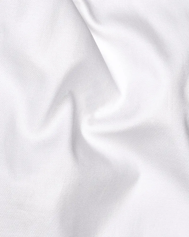 Bright White Dobby Textured Premium Giza Cotton Shirt 2