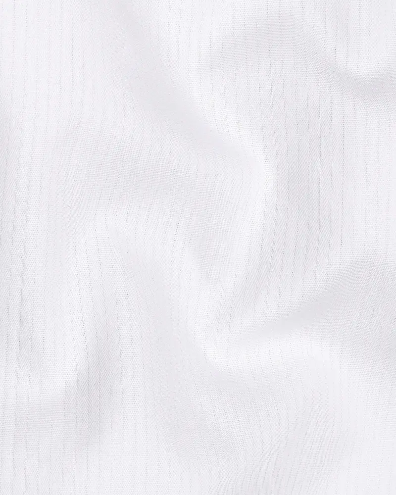 Bright White Dobby Textured Premium Giza Cotton Shirt 2