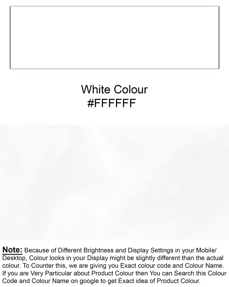 Bright White Dobby Textured Premium Giza Cotton Shirt 8