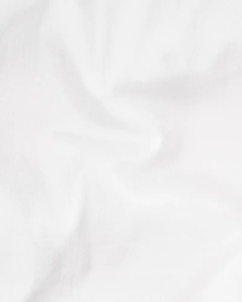 Bright White Embroidered Style Printed Super Soft Premium Cotton Shirt 3