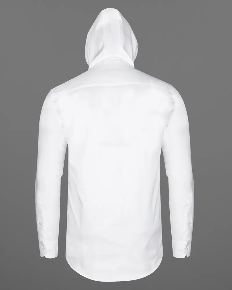 Bright White Hooded Oxford Shirt 6