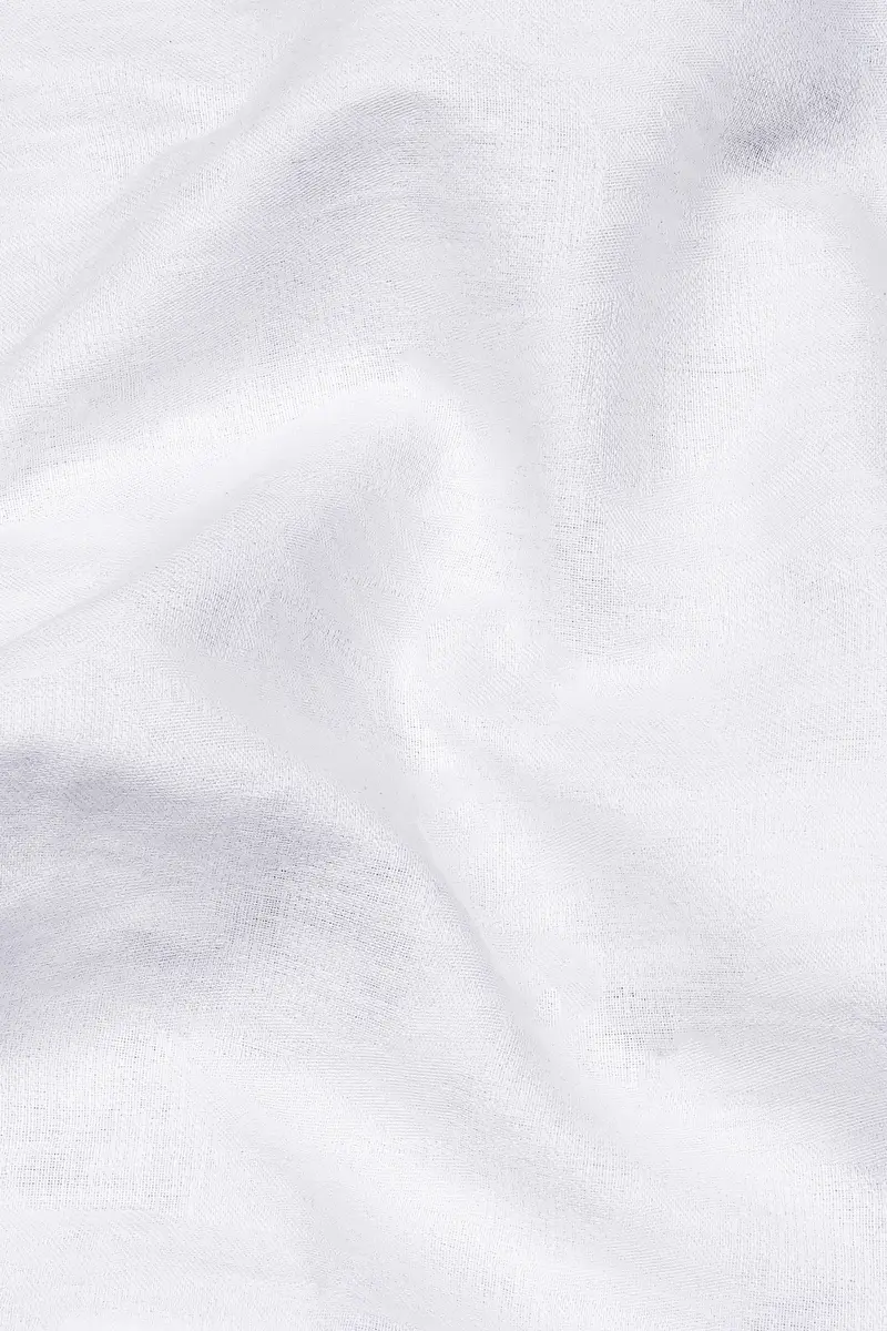 Bright White Jacquard Textured Premium Giza Cotton Shirt 2