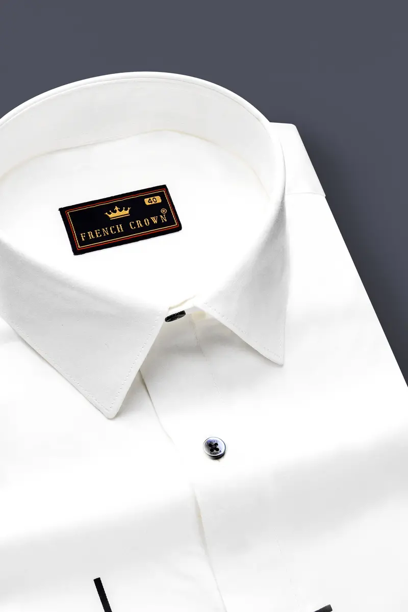Bright White Japanese Printed Super Soft Premium Cotton Shirt 4