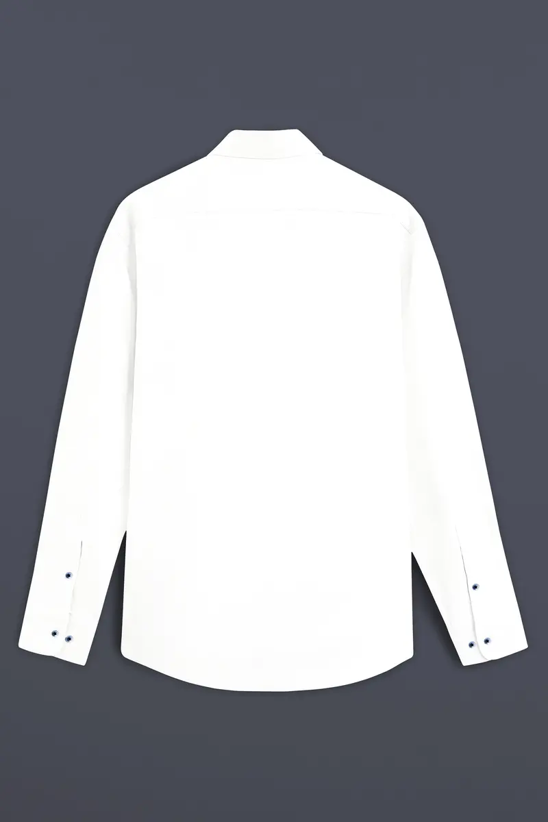 Bright White Japanese Printed Super Soft Premium Cotton Shirt 7