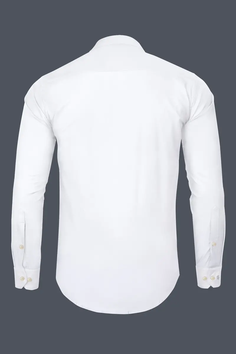 Bright White Luxurious Italian Linen Shirt 5