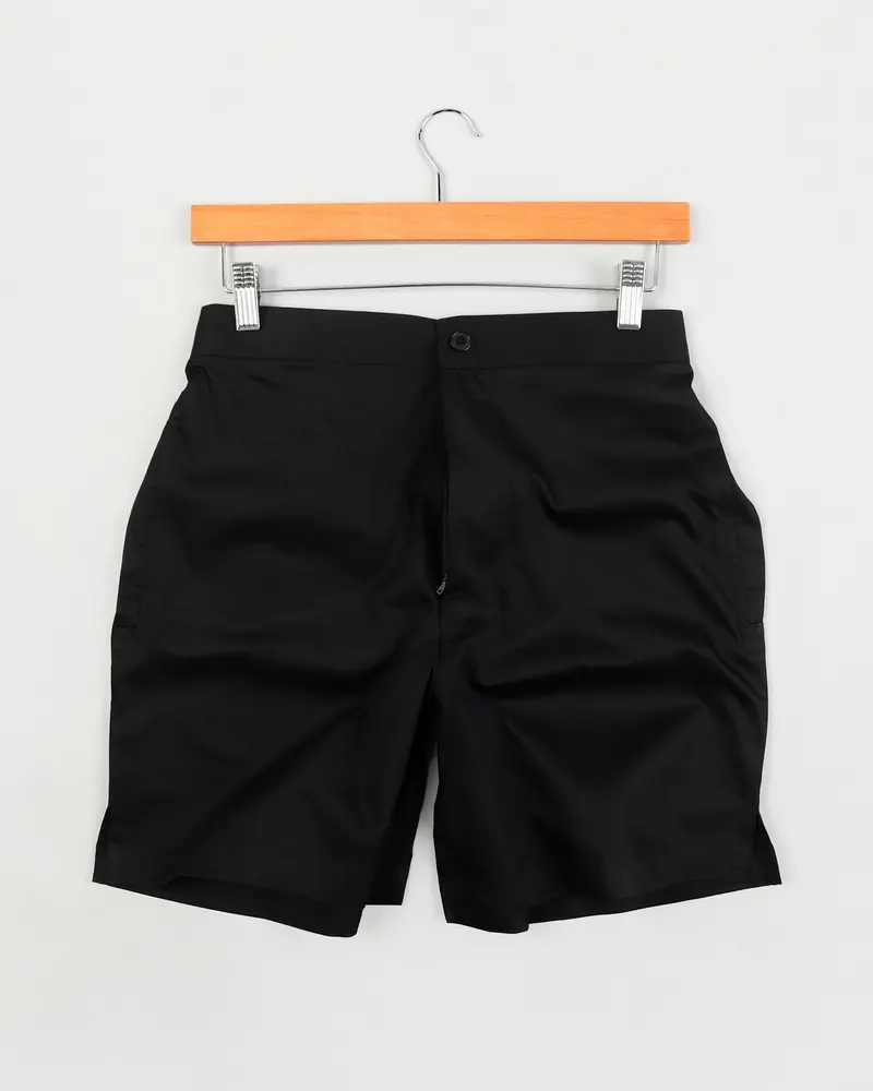 Bright White Luxurious Linen And Jade Black Premium Cotton Shorts 5