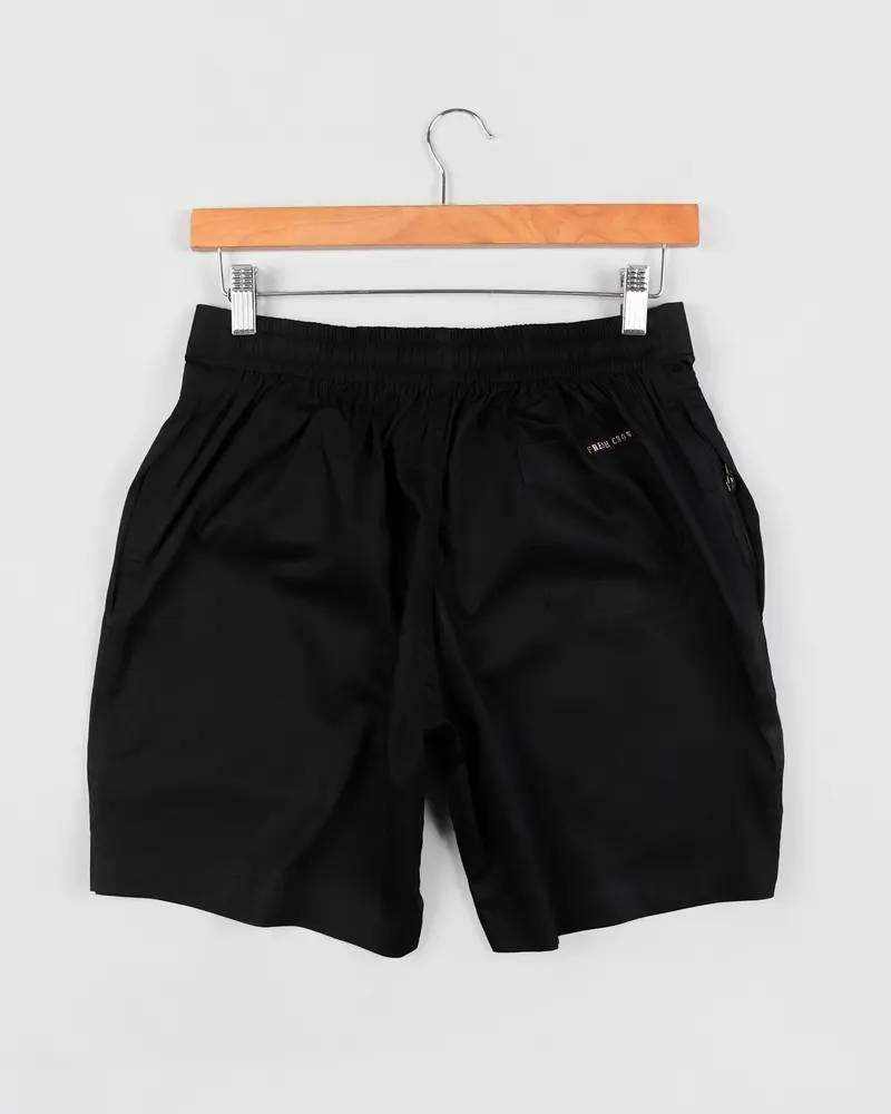 Bright White Luxurious Linen And Jade Black Premium Cotton Shorts 6