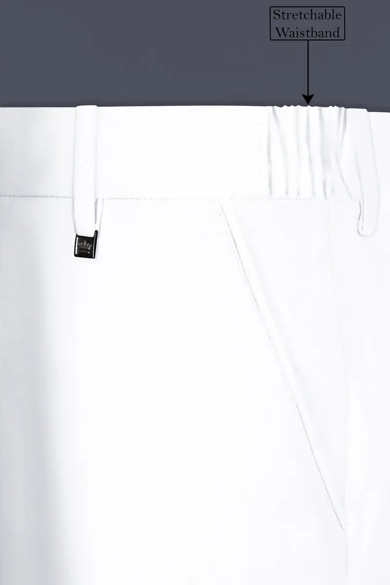 Bright White Luxurious Linen Bandhgala/Mandarin Performance Suit 13