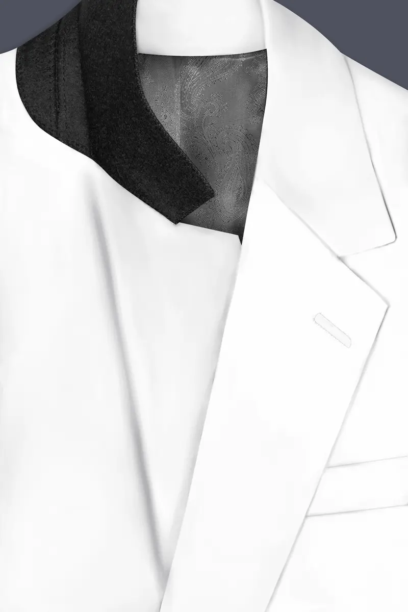 Bright White Luxurious Linen Performance Suit 6