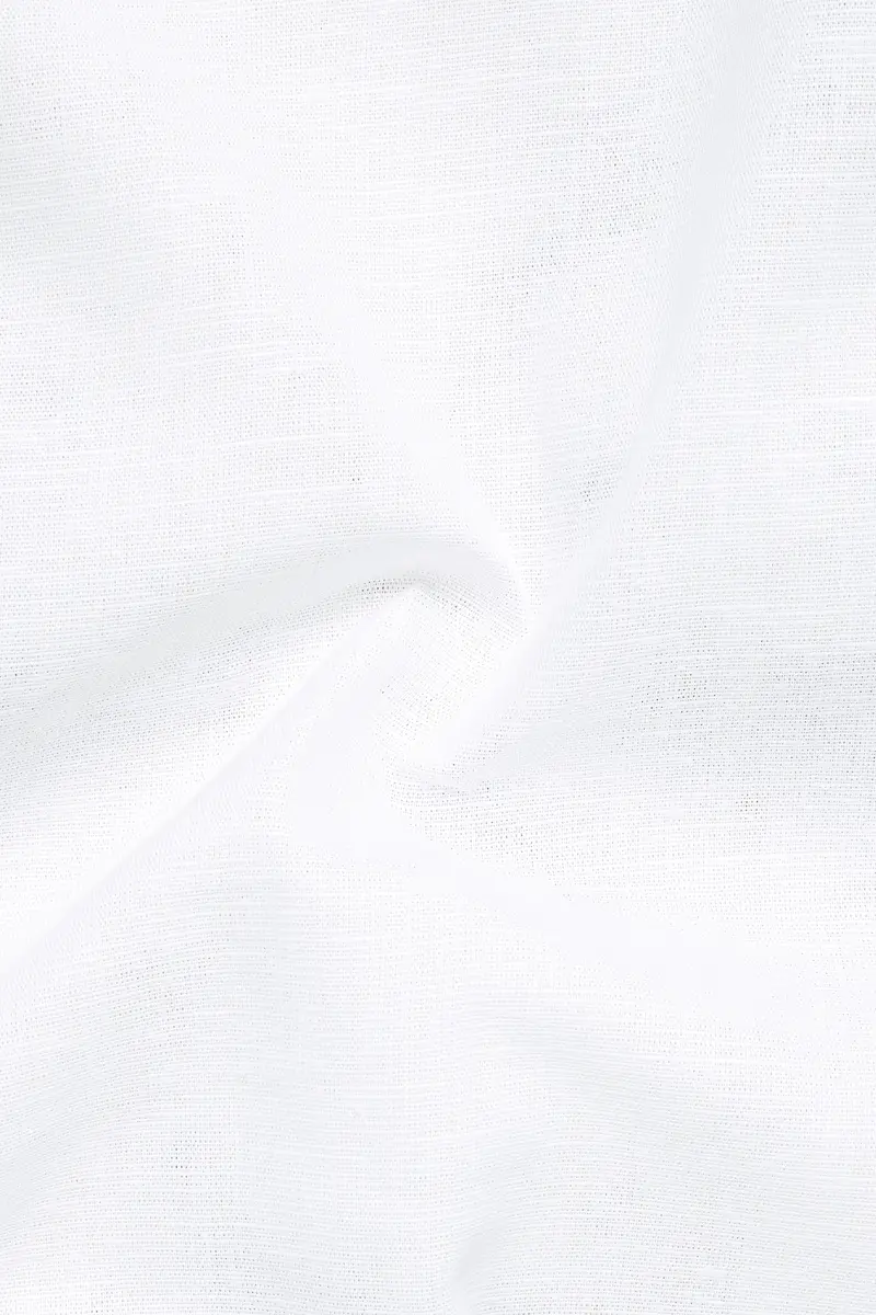 Bright White Luxurious Linen Shirt 3