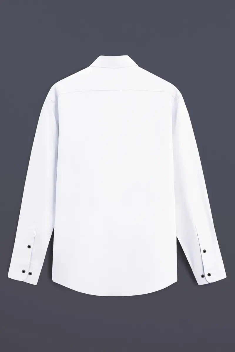 Bright White Luxurious Linen Shirt 5