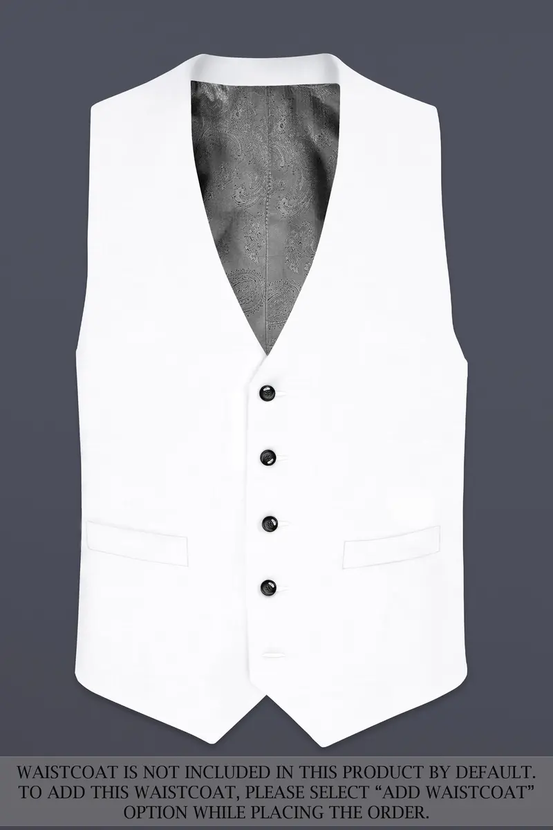 Bright White Luxurious Linen Suit 16