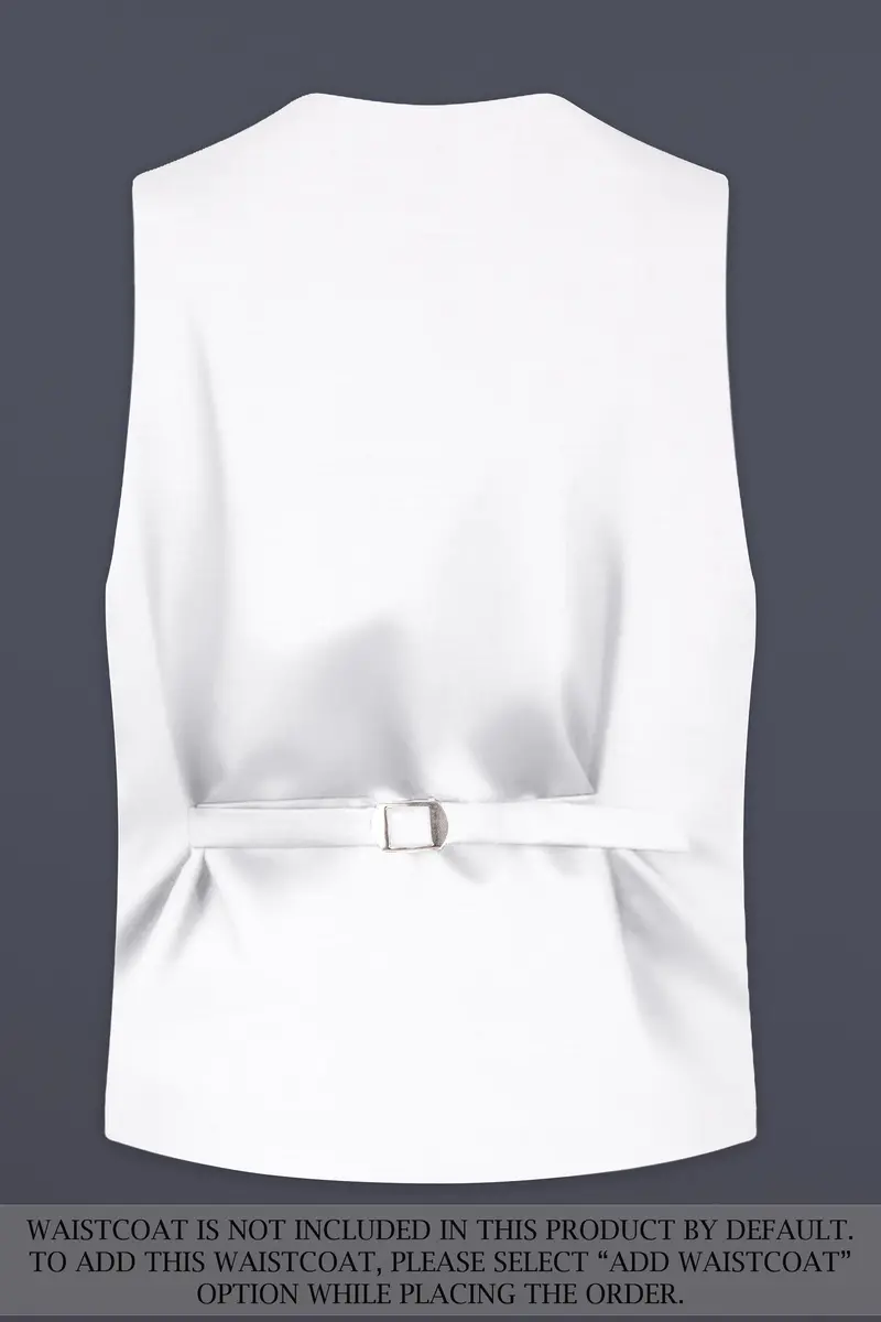 Bright White Luxurious Linen Suit 17