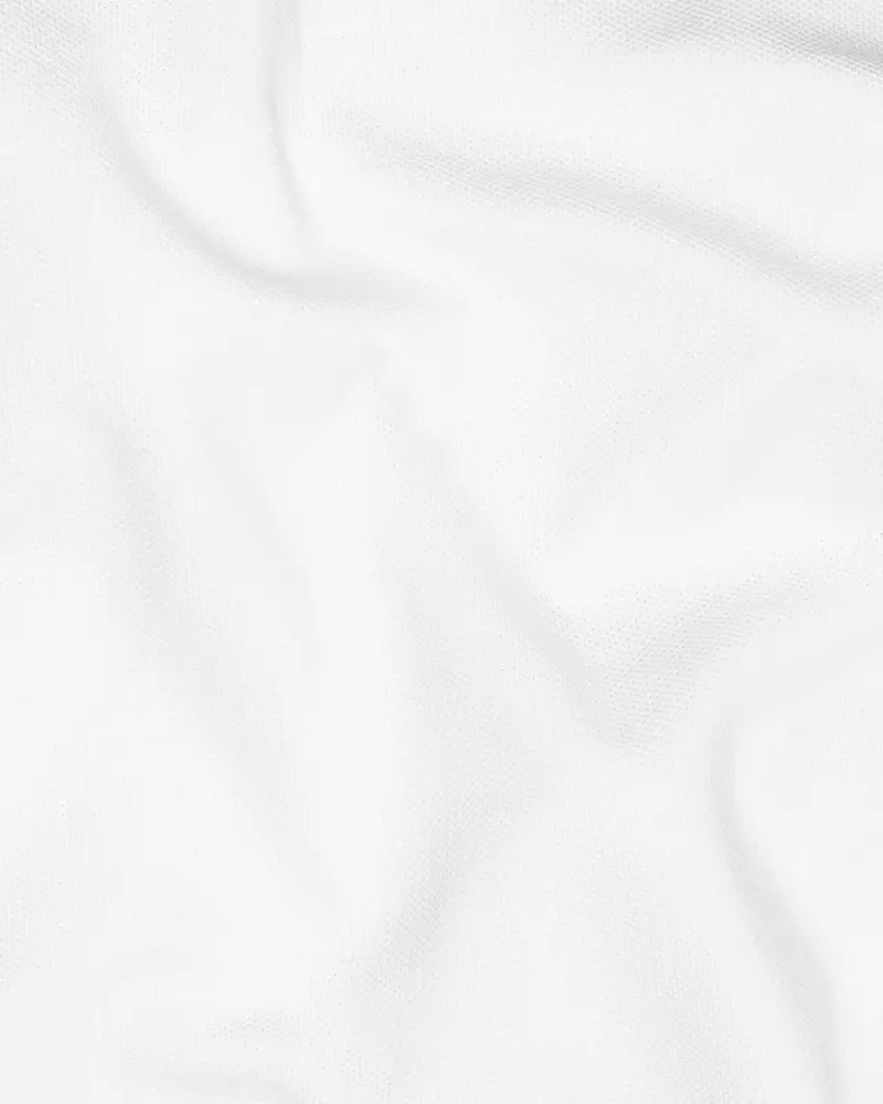 Bright White Organic Cotton Pique Signature T-Shirt 4