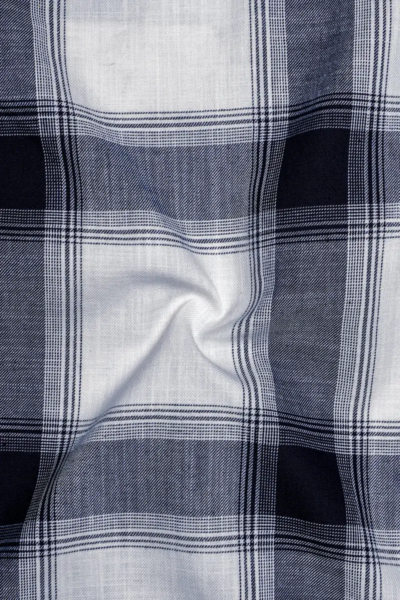 Bright White Plaid Royal Oxford Shirt 3
