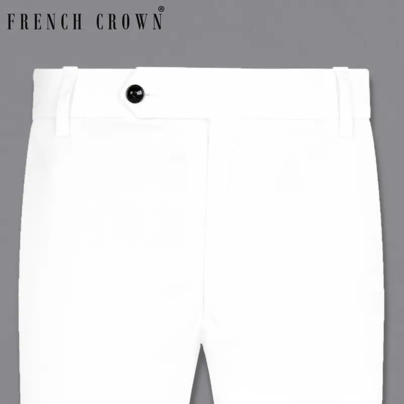Bright White  Premium Cotton  Pant 1