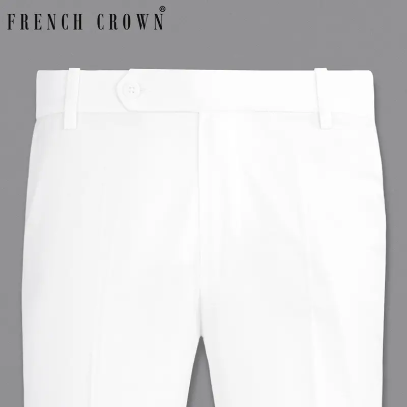 Bright White Premium Cotton Pant 1