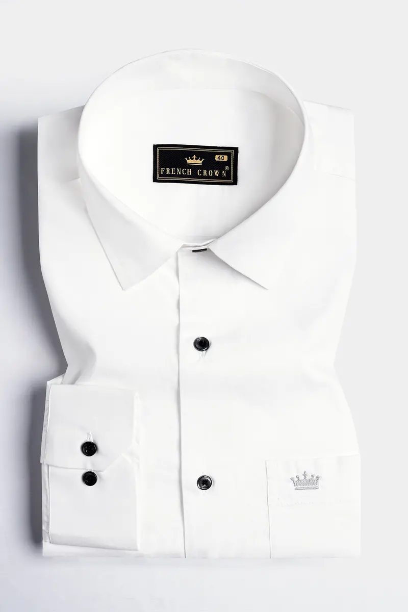 Bright White Premium Cotton Shirt 3