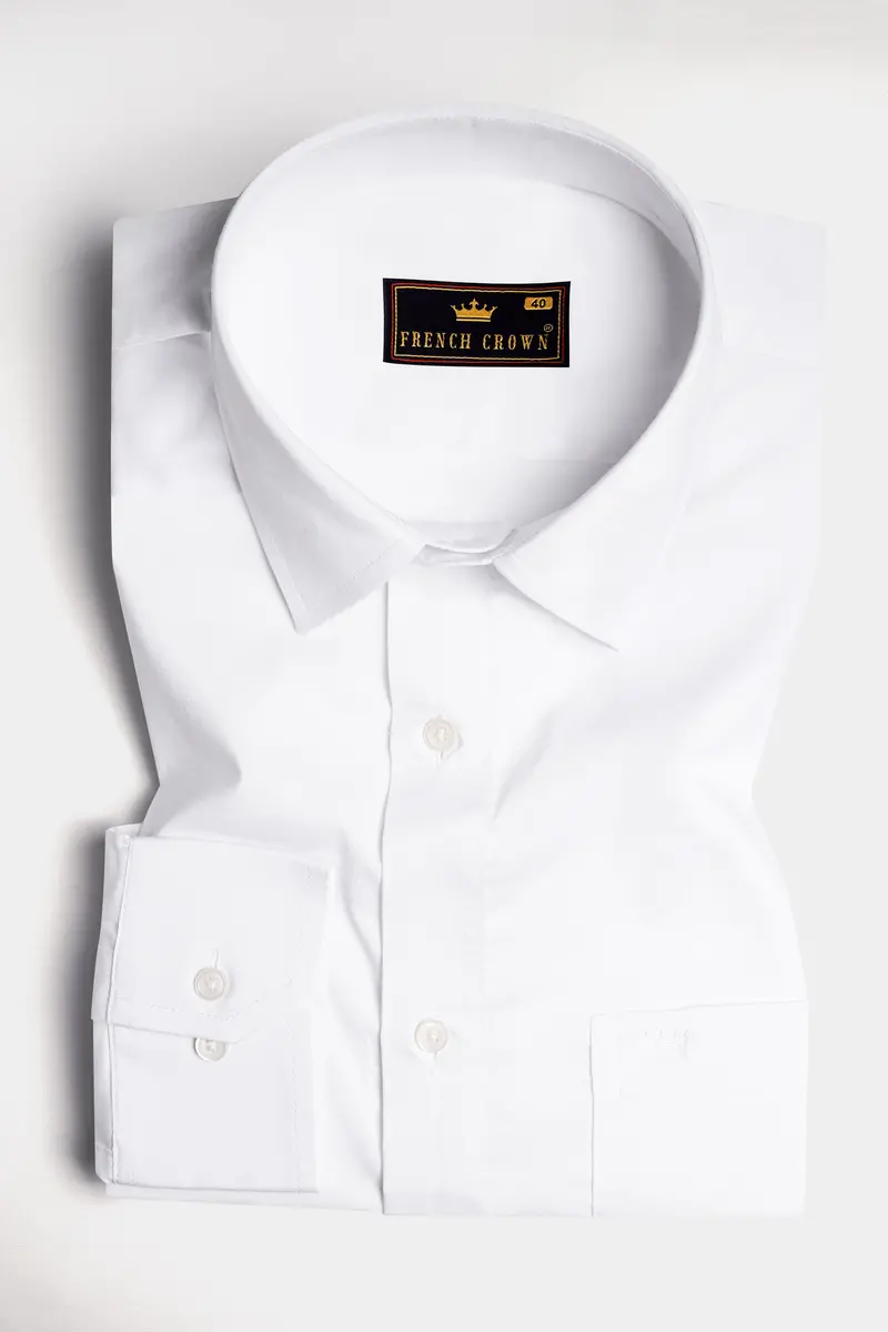 Bright White Premium Cotton Shirt 3