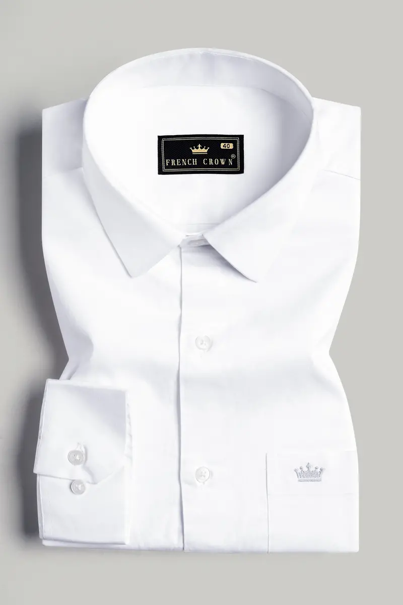 Bright White Premium Cotton Shirt 4