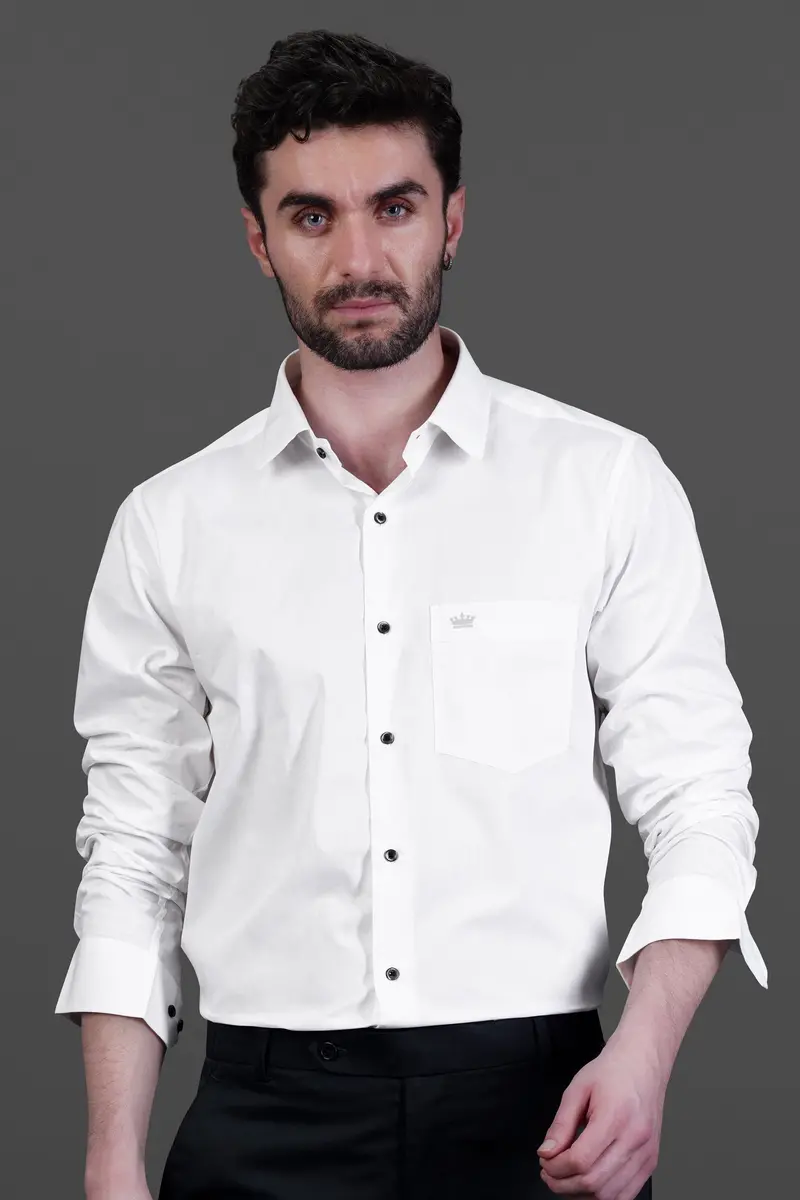 Bright White Premium Cotton Shirt 4