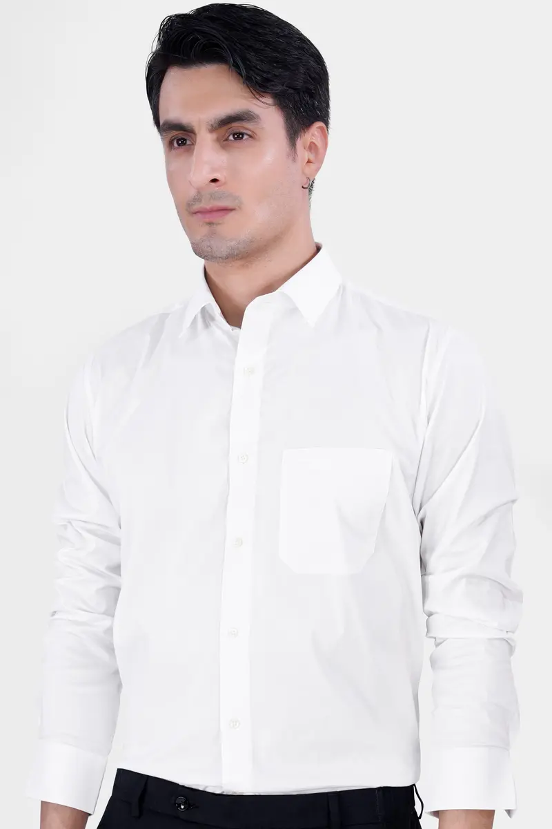 Bright White Premium Cotton Shirt 4