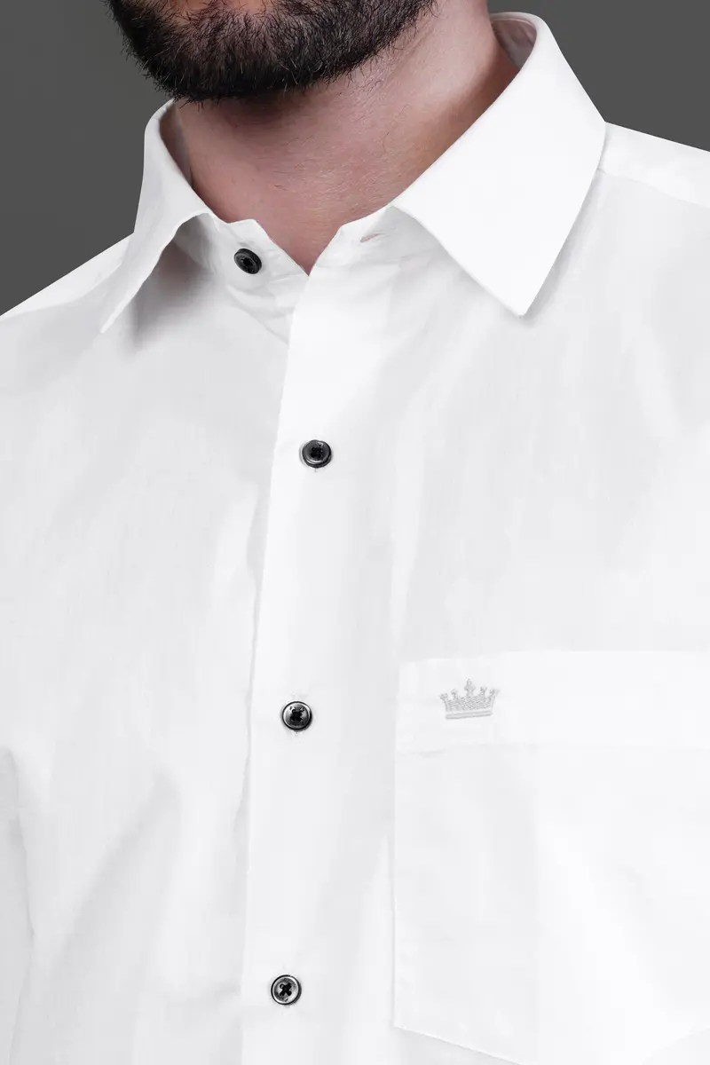 Bright White Premium Cotton Shirt 5
