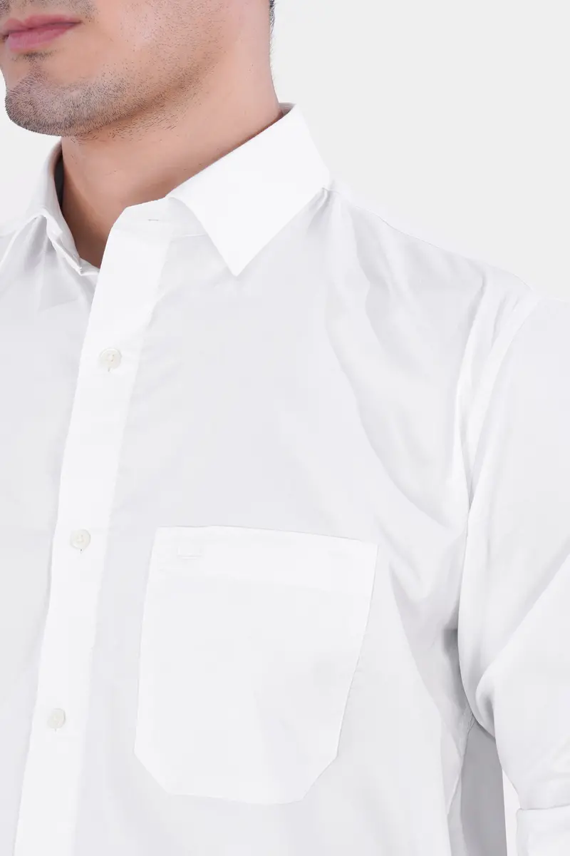 Bright White Premium Cotton Shirt 5