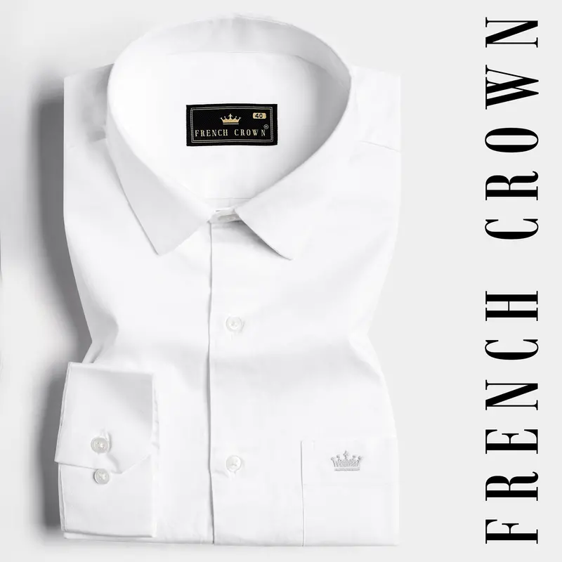 Bright White Premium Cotton Shirt 6