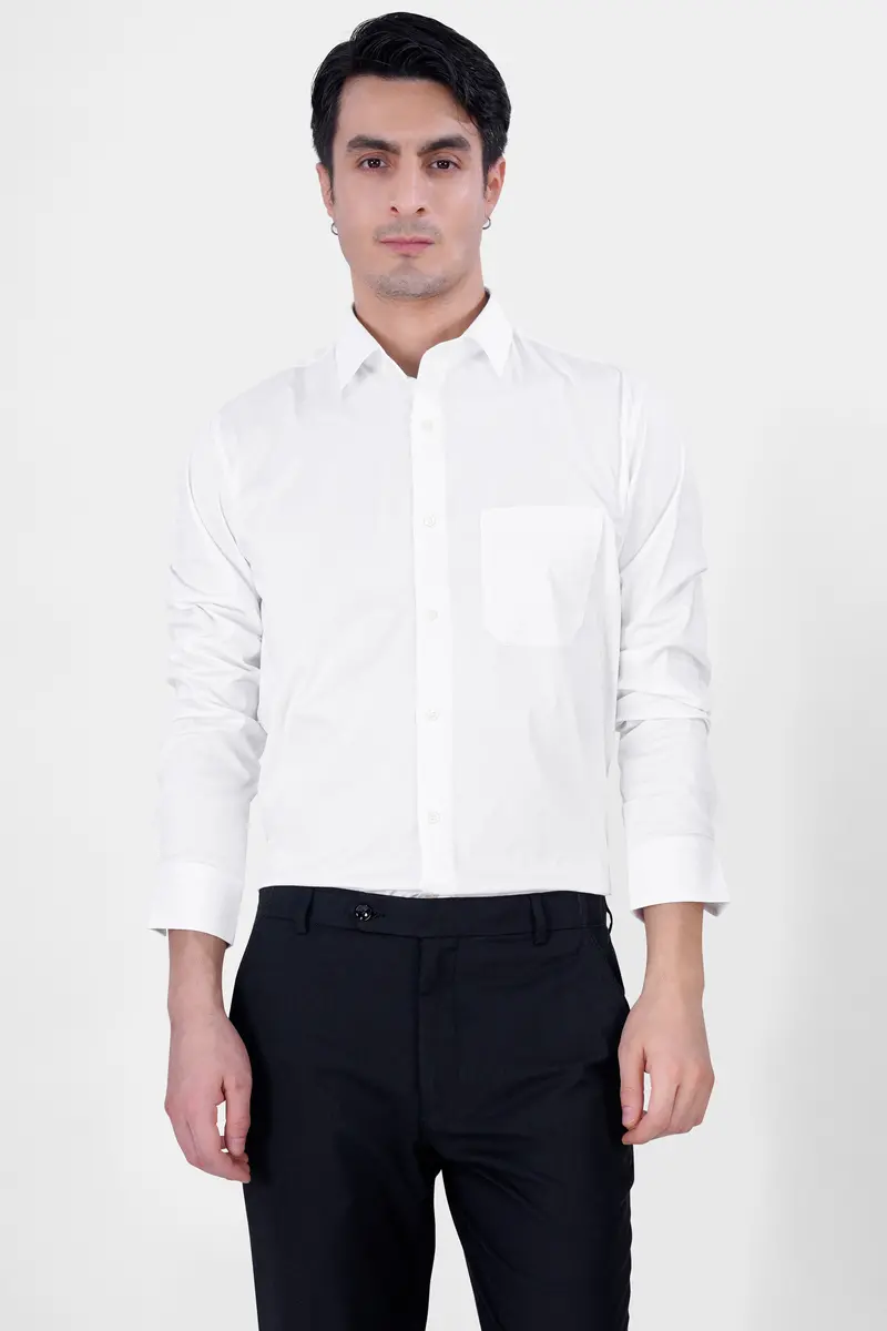 Bright White Premium Cotton Shirt 6