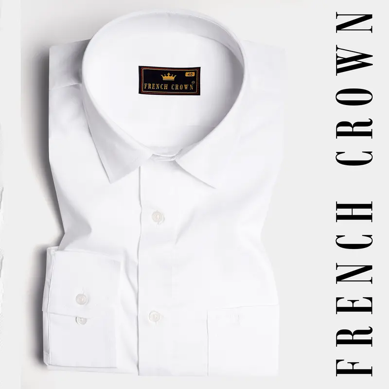 Bright White Premium Cotton Shirt 8