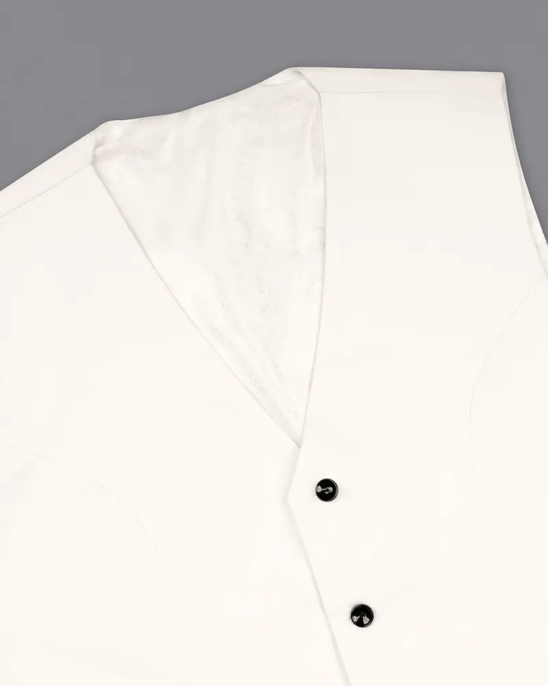 Bright White Premium Cotton Sports Waistcoat 4