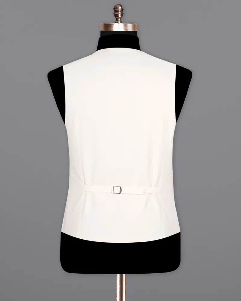Bright White Premium Cotton Sports Waistcoat 6