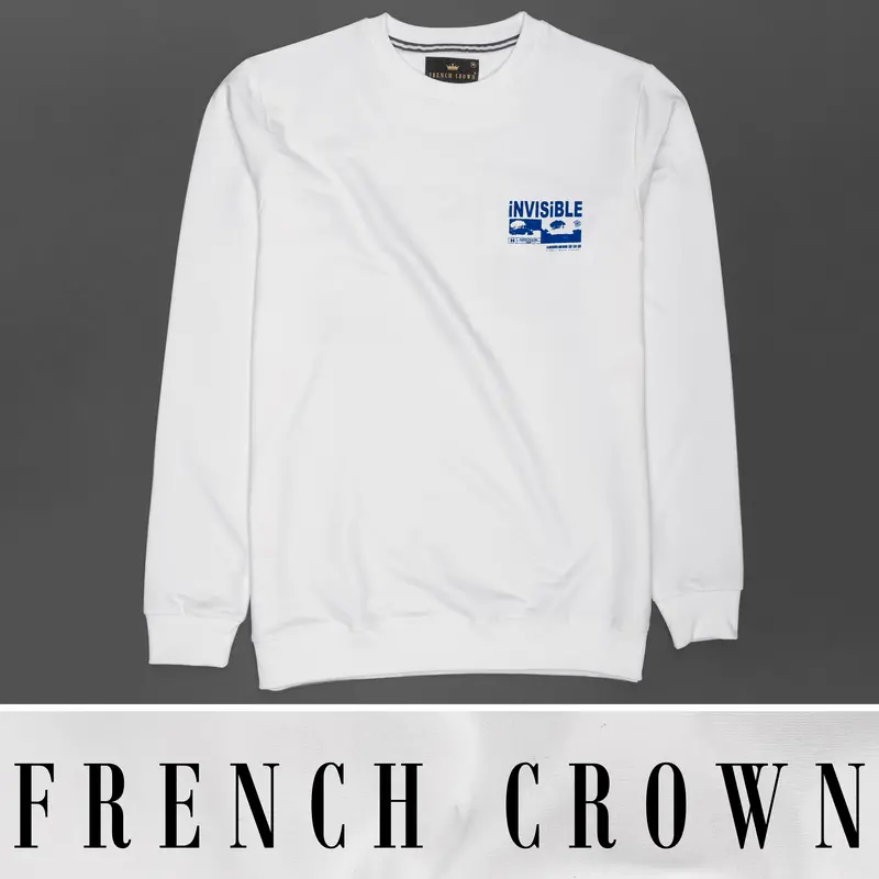 Bright White Premium Cotton Sweatshirt 1
